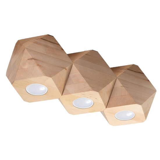 SOLLUX ROUND CEILING DOWN LIGHT SPOT WOODY 3 PEACH PUFF SL.1010