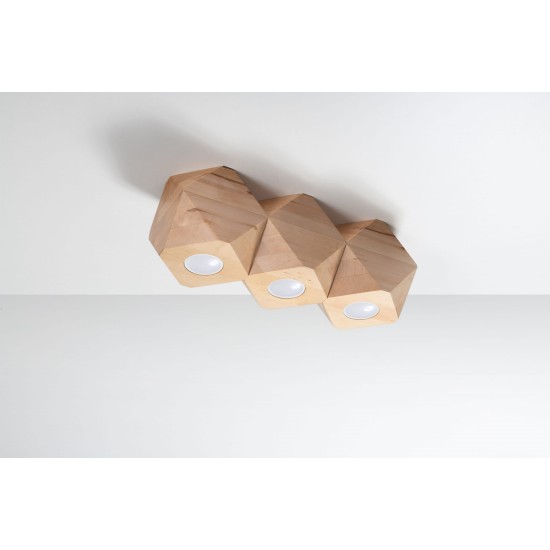 SOLLUX ROUND CEILING DOWN LIGHT SPOT WOODY 3 PEACH PUFF SL.1010