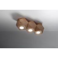 SOLLUX ROUND CEILING DOWN LIGHT SPOT WOODY 3 PEACH PUFF SL.1010