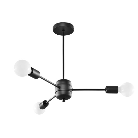 SOLLUX CANDELABRU LANGO 3 NEGRU E27 3x60W IP20 SL.1021