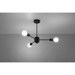SOLLUX CANDELABRU LANGO 3 NEGRU E27 3x60W IP20 SL.1021