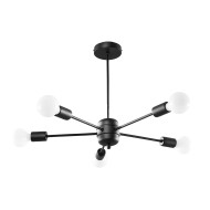 SOLLUX CANDELABRU LANGO 5 NEGRU E27 5x60W IP20 SL.1022