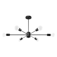 SOLLUX CANDELABRU LANGO 6 NEGRU E27 6x60W IP20 SL.1023