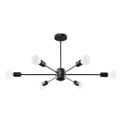 SOLLUX CANDELABRU LANGO 6 NEGRU E27 6x60W IP20 SL.1023