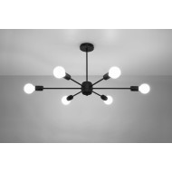SOLLUX CANDELABRU LANGO 6 NEGRU E27 6x60W IP20 SL.1023