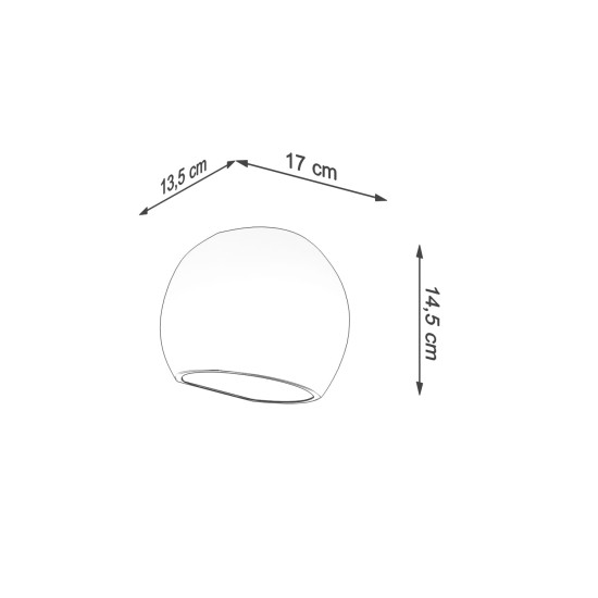 SOLLUX WALL LAMP GLOBE WHITE SL.1026