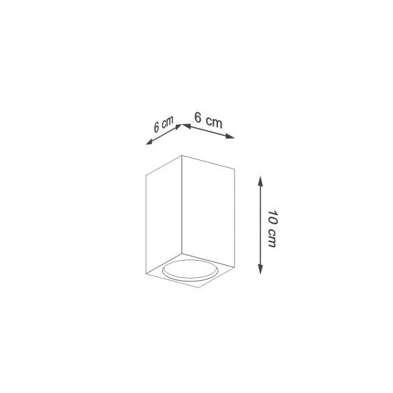 SOLLUX SQUARE CEILING SPOT KEKE 10 OAK SL.1040