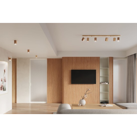 SOLLUX SQUARE CEILING SPOT KEKE 10 OAK SL.1040