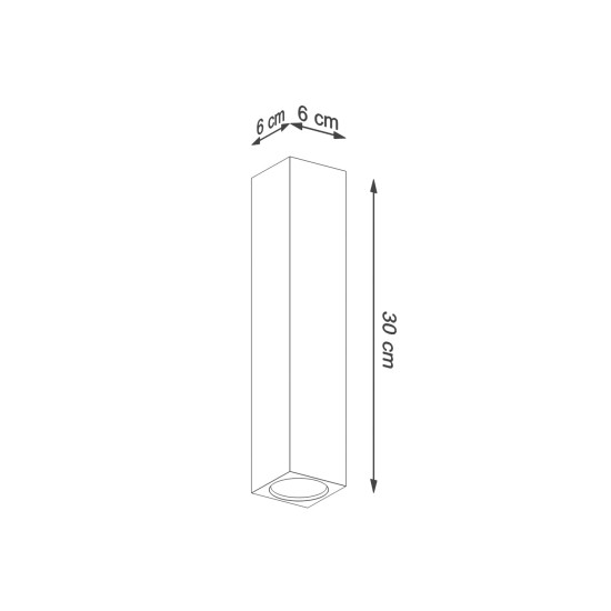 SOLLUX SQUARE CEILING SPOT KEKE 30 OAK SL.1041