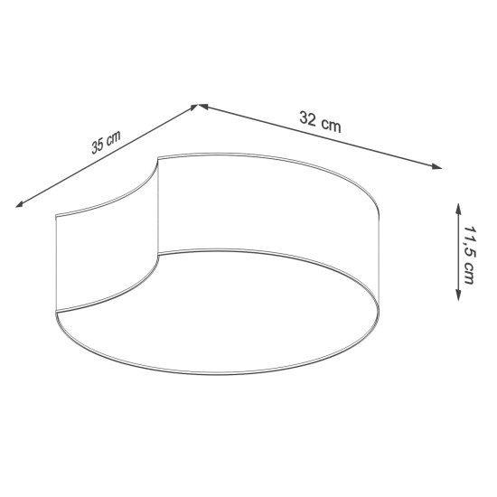 SOLLUX CEILING LIGHT CIRCLE 1 WHITE E27 2x60W IP20 SL.1050