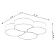 SOLLUX CEILING LIGHT CIRCLE 4 WHITE E27 4x60W IP20 SL.1053