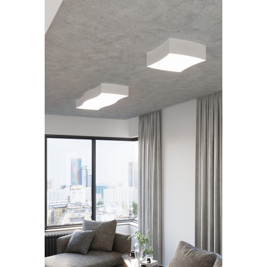 SOLLUX CEILING LIGHT SQUARE 1 WHITE E27 2x60W IP20 SL.1054