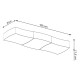 SOLLUX CEILING LIGHT SQUARE 3 WHITE E27 6x60W IP20 SL.1055