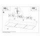 SOLLUX CEILING LIGHT SQUARE 3 WHITE E27 6x60W IP20 SL.1055