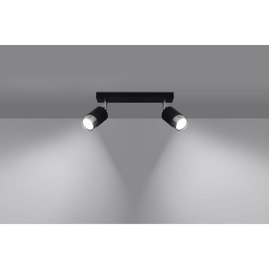 SOLLUX CEILING LAMP SPOT NERO 2 SL.1065