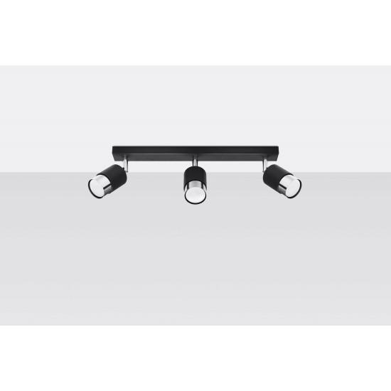 SOLLUX CEILING LAMP SPOT NERO 3 SL.1066