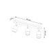 SOLLUX CEILING LAMP SPOT NERO 3 SL.1066