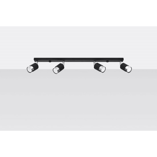 SOLLUX CEILING LAMP SPOT NERO 4 SL.1067
