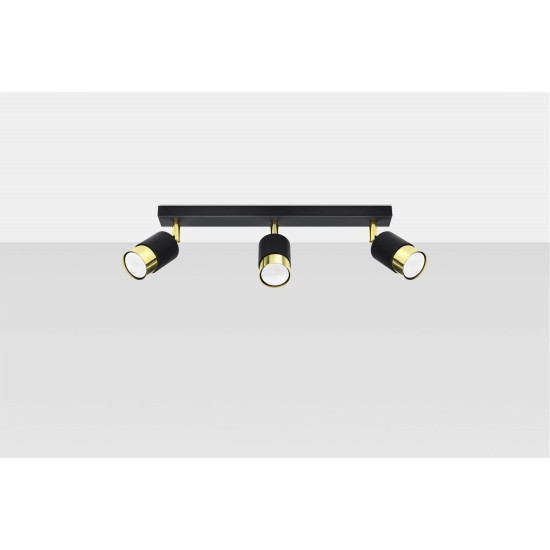 SOLLUX CEILING LAMP SPOT NERO 3 SL.1071