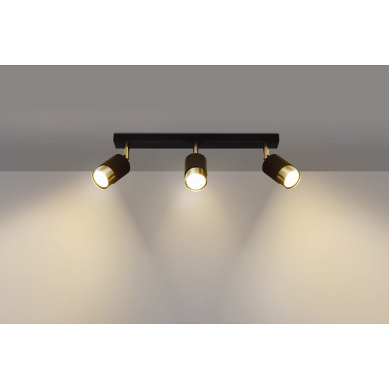 SOLLUX CEILING LAMP SPOT NERO 3 SL.1071