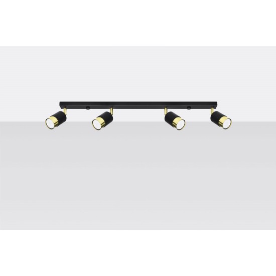 SOLLUX CEILING LAMP SPOT NERO 4 SL.1072