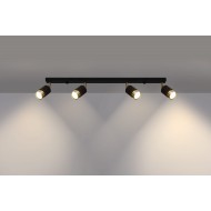 SOLLUX CEILING LAMP SPOT NERO 4 SL.1072