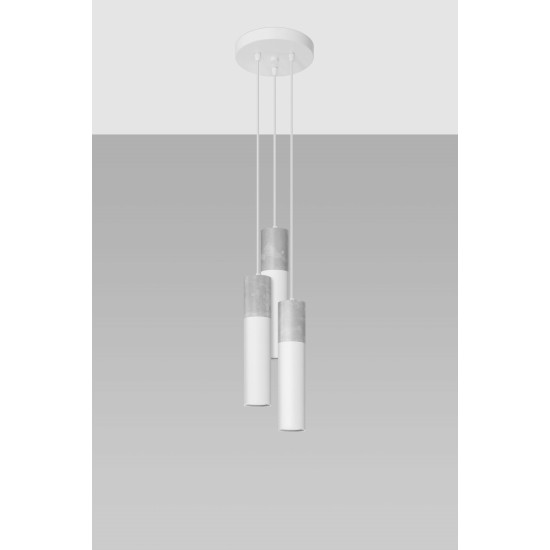 SOLLUX BORGIO P3 HANGING LAMP WHITE GU10 3X40W IP20 SL.1080