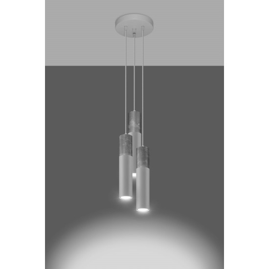 SOLLUX BORGIO P3 HANGING LAMP WHITE GU10 3X40W IP20 SL.1080