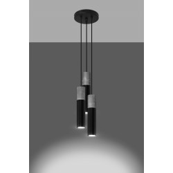 SOLLUX BORGIO P3 HANGING LAMP BLACK GU10 3X40W IP20 SL.1081