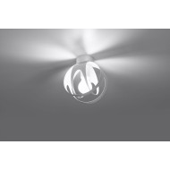 SOLLUX ПЛАФОН TULOS БЯЛ E27 1x60W IP20 SL.1082