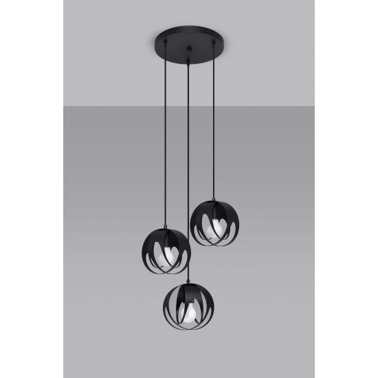 SOLLUX ПОЛИЛЕЙ TULOS 3 ЧЕРЕН E27 3x60W IP20 SL.1088