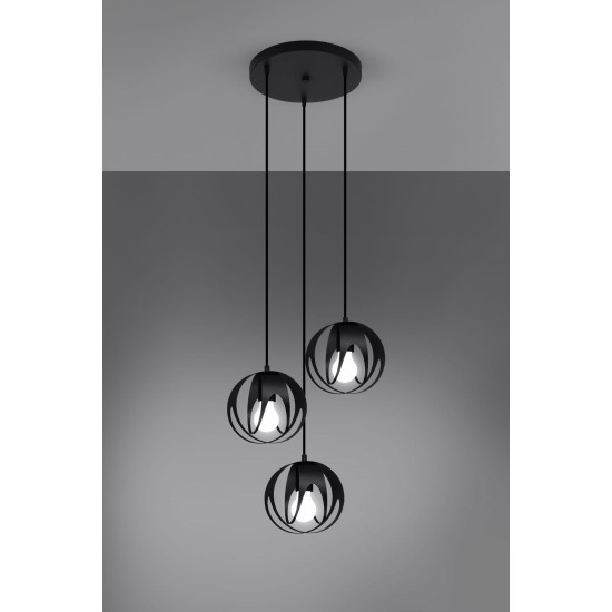 SOLLUX ПОЛИЛЕЙ TULOS 3 ЧЕРЕН E27 3x60W IP20 SL.1088