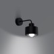 SOLLUX WALL LAMP SAVAR 1 BLACK SL.1129