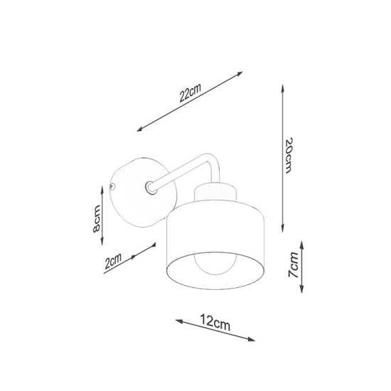 SOLLUX WALL LAMP SAVAR 1 BLACK SL.1129