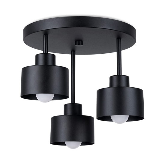 SOLLUX CHANDELIER SAVAR 3 BLACK E27 3x60W IP20 SL.1131