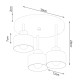 SOLLUX CHANDELIER SAVAR 3 BLACK E27 3x60W IP20 SL.1131