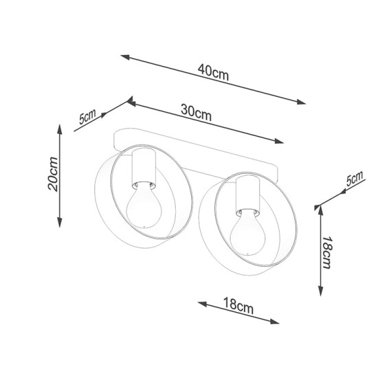 SOLLUX CEILING LIGHT TITRAN 2 WHITE SL.1135