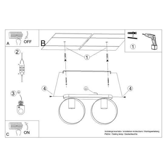 SOLLUX CEILING LIGHT TITRAN 2 WHITE SL.1135