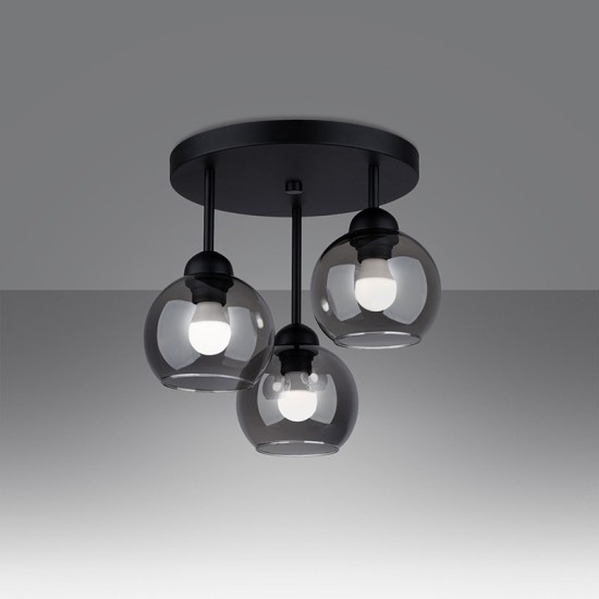 SOLLUX CANDELABRU ALINO 3 E27 3x60W IP20 SL.1140 NEGRU