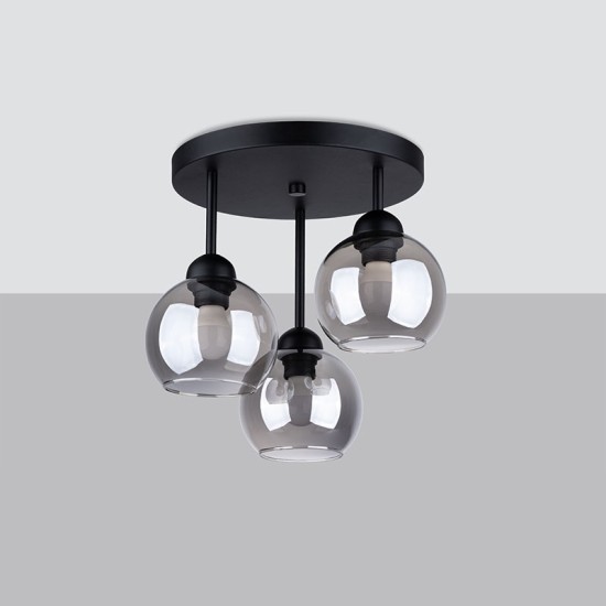 SOLLUX CANDELABRU ALINO 3 E27 3x60W IP20 SL.1140 NEGRU