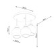SOLLUX CANDELABRU ALINO 3 E27 3x60W IP20 SL.1140 NEGRU