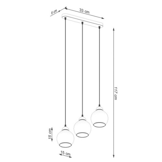 SOLLUX ПОЛИЛЕЙ ALINO 3 E27 3x60W IP20 SL.1142