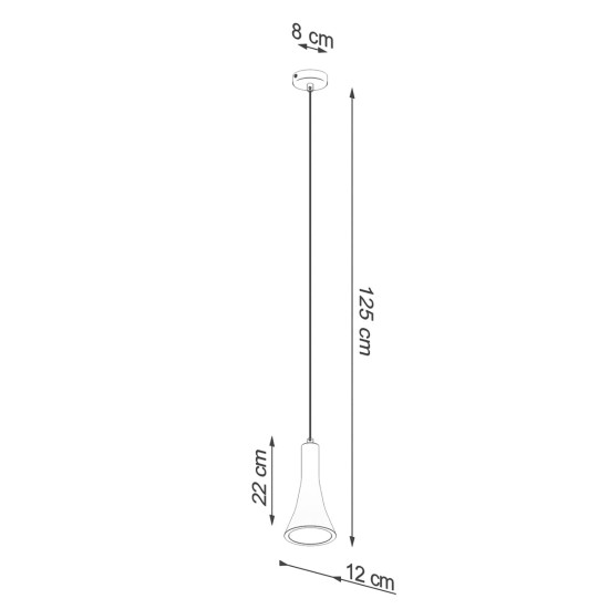 SOLLUX PENDANT GREY REA 1 SL.1223