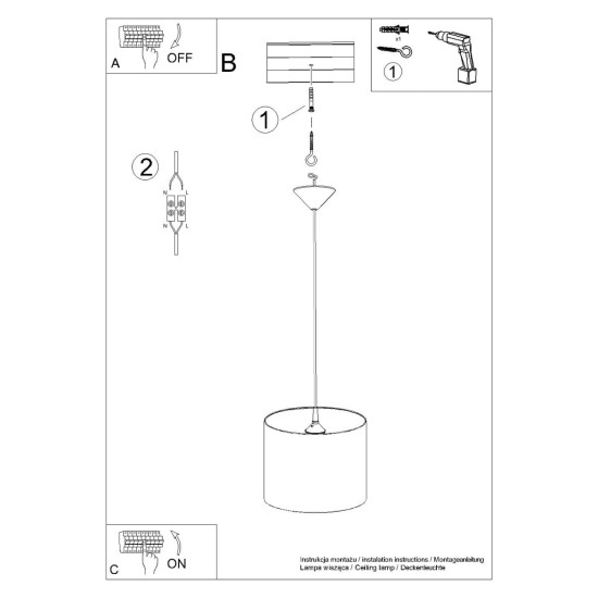 SOLLUX PENDUL OWLS E27 1x15W SL.1423
