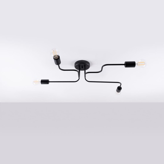 SOLLUX CHANDELIER VECTOR 4 BLACK SL.1446
