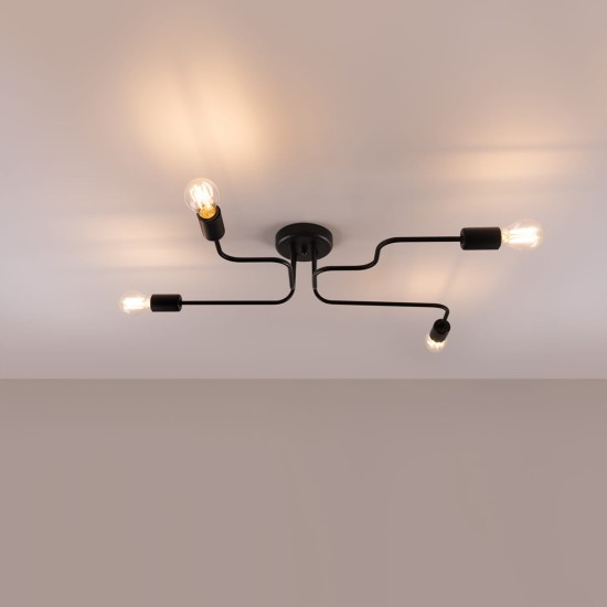 SOLLUX CHANDELIER VECTOR 4 BLACK SL.1446