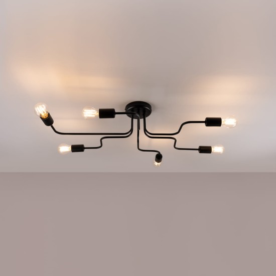 SOLLUX CHANDELIER VECTOR 6 BLACK SL.1447