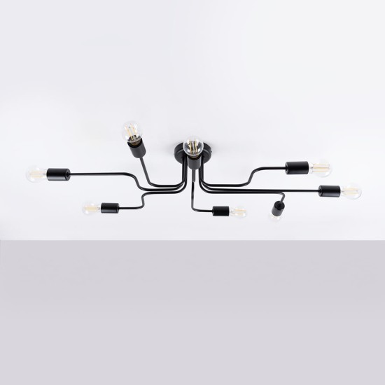 SOLLUX CHANDELIER VECTOR 8 BLACK SL.1448