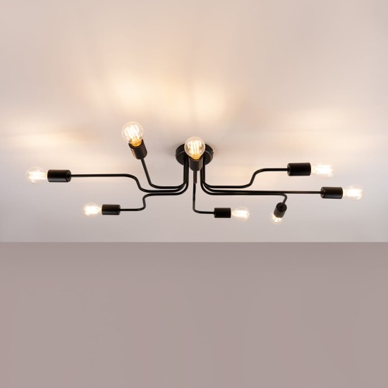 SOLLUX CHANDELIER VECTOR 8 BLACK SL.1448