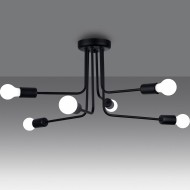 SOLLUX CHANDELIER NORAH 6 BLACK SL.1452